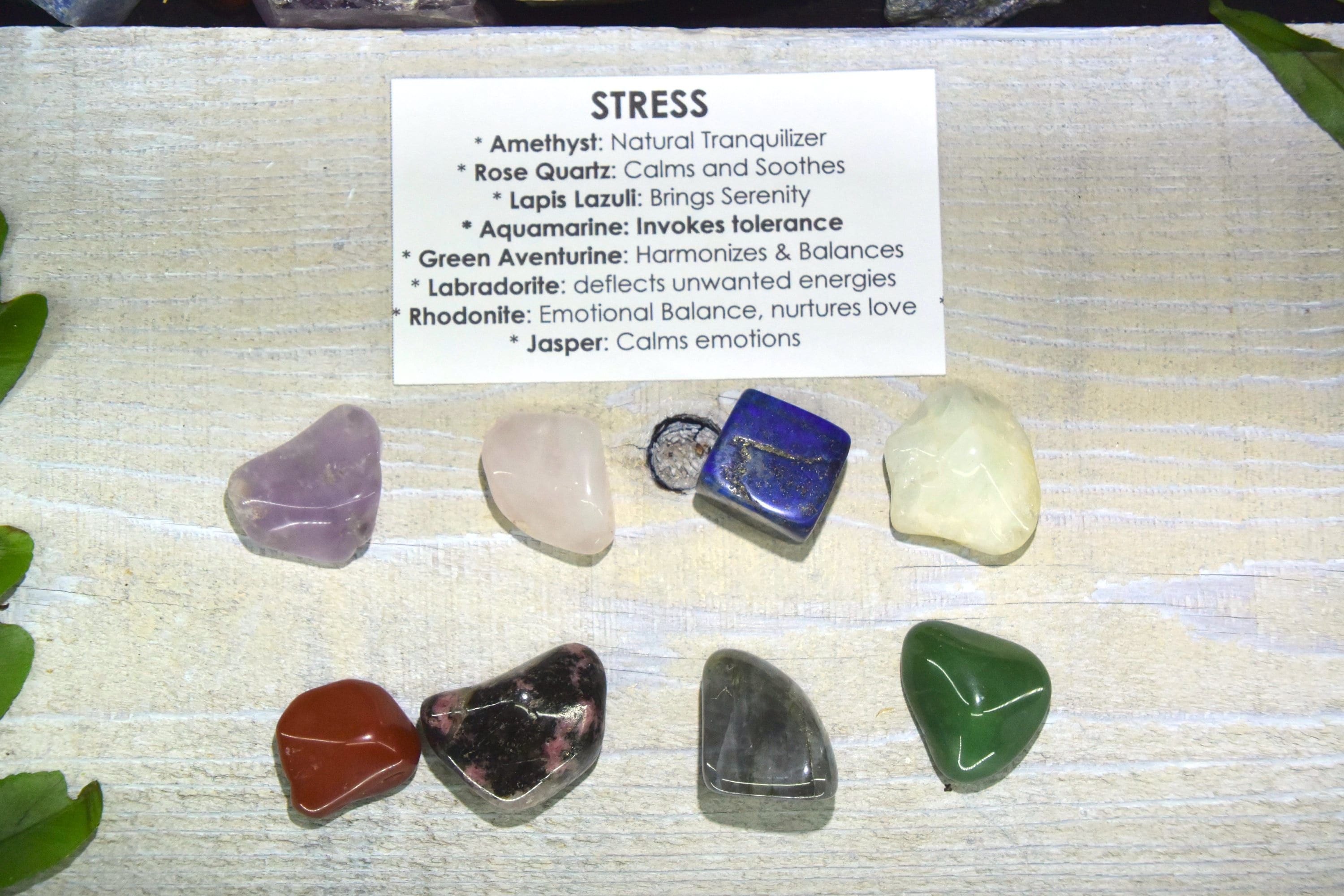 Stress Crystals Gemstones Kit Stress Set Stress Relief Rocks Etsy