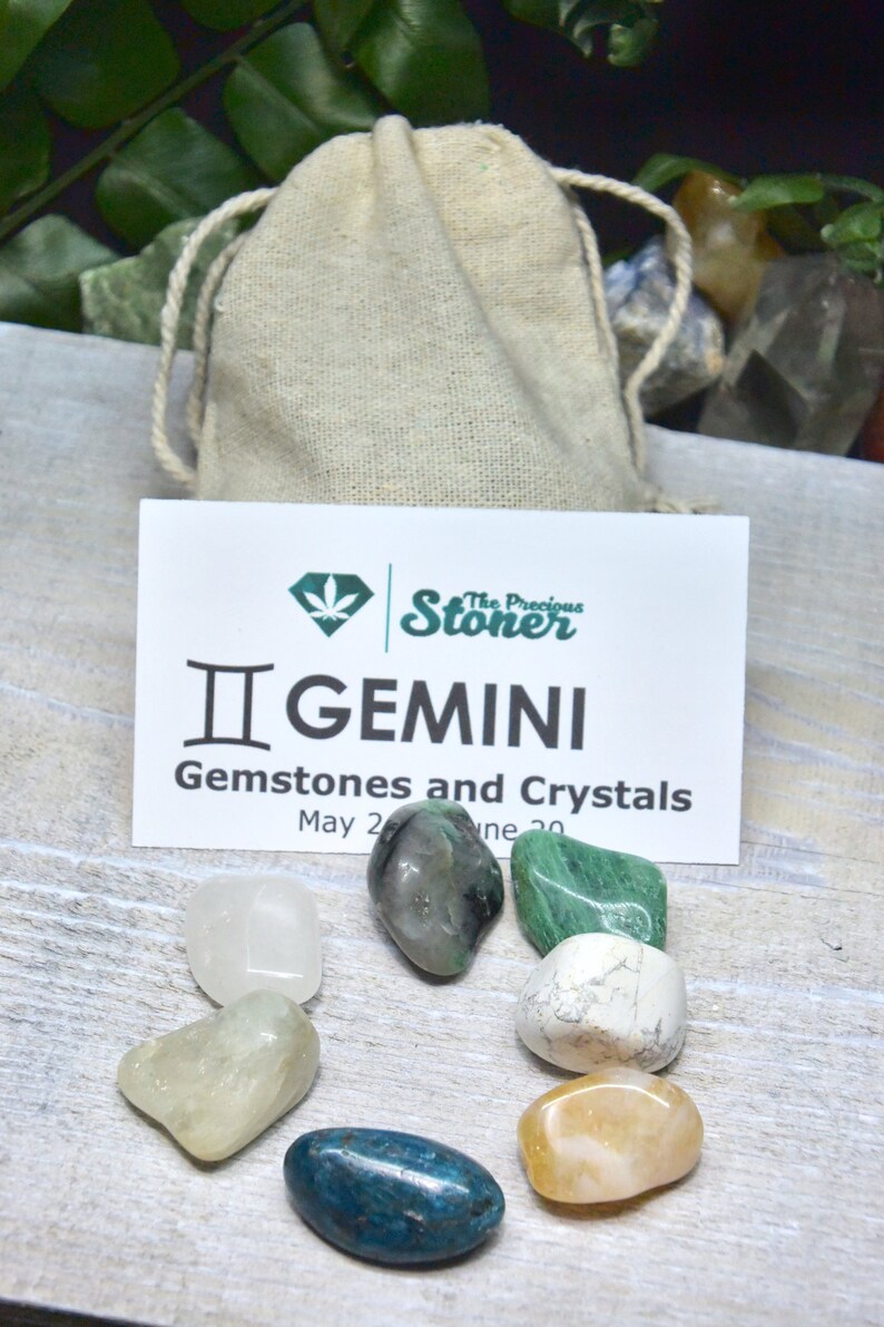 Gemini Zodaic Crystals and Gemstones Kit Gemini Stones Set Etsy