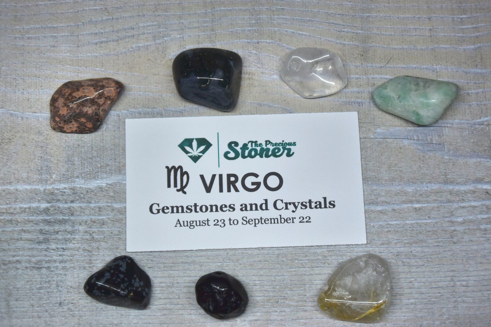 Virgo Zodaic Crystals and Gemstones Kit Virgo Stones Set Virgo Etsy
