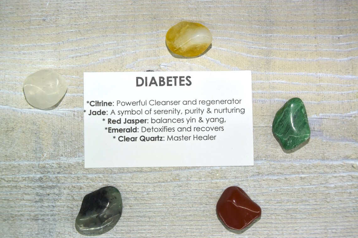 Diabetes Gemstones Kit Diabetes Set Diabetes Rocks Healing Etsy