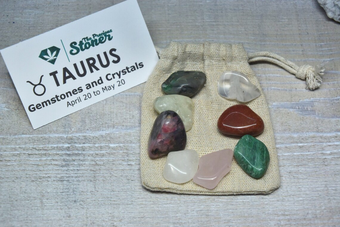 Taurus Zodiac Crystals and Gemstones Kit Taurus Stones Set Etsy Canada