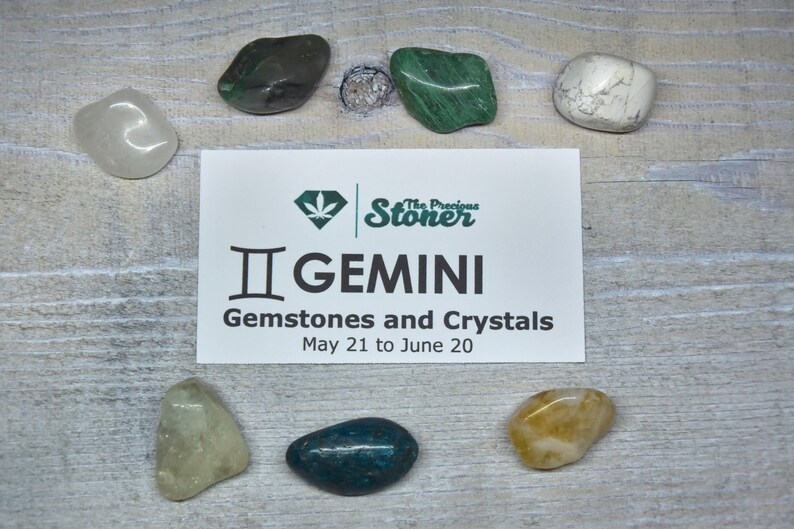 Gemini Zodaic Crystals and Gemstones Kit Gemini Stones Set Etsy