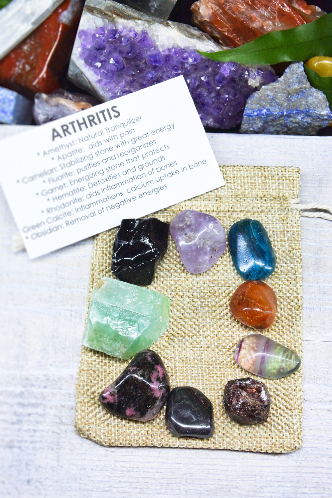 Arthritis Crystals Gemstones Kit Arthritis Stones Set Etsy
