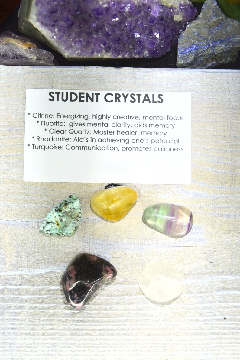 Student Crystals Kit Student Crystals Set Rocks Healing Etsy Canada