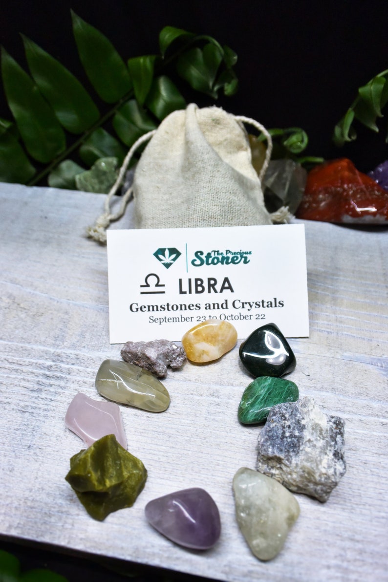 Libra Zodiac Crystals and Gemstones Kit Libra Stones Set Libra Etsy