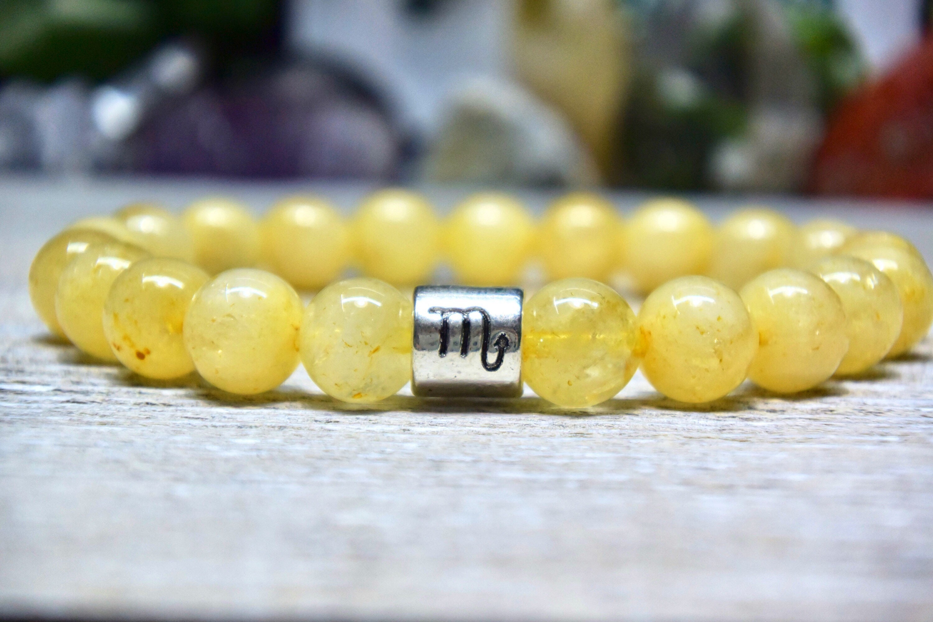 Custom SCORPIO CHARM Gemstone Bracelet Choose Your Precious Etsy