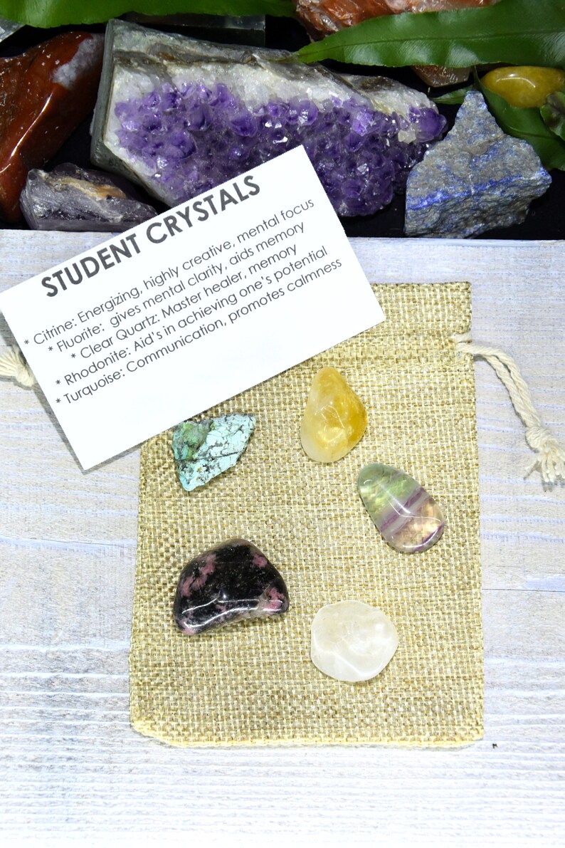 Student Crystals Kit Student Crystals Set Rocks Healing Etsy Canada