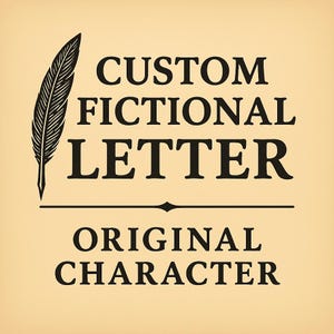 Carta de un personaje ficticio / Mensaje personalizado de un personaje ficticio / Carta digital / Myth & Quill