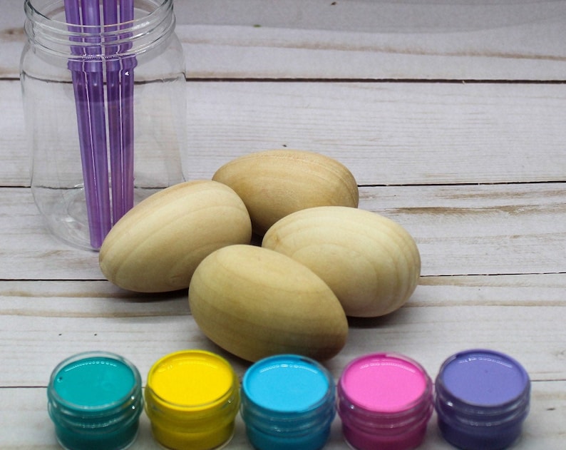 Wooden Easter Egg Paint Kit