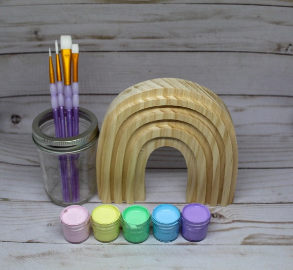 Wooden Rainbow Paint Kit