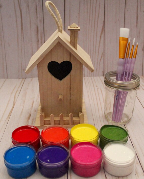 Hanging Dream House Birdhouse Paint Kit
