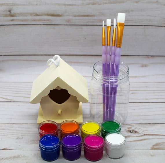 Mini Lovebirds Birdhouse Paint Kit (Personalization)