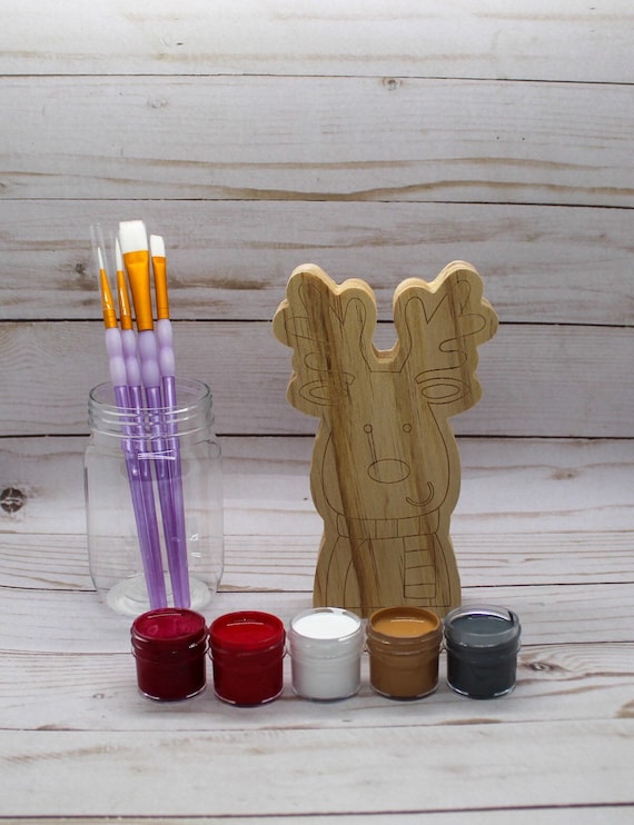 Wooden Reindeer Decoration Paint Kit