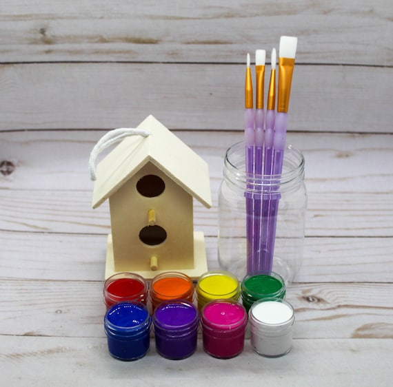 Mini Two Story Birdhouse Paint Kit (Personalized)