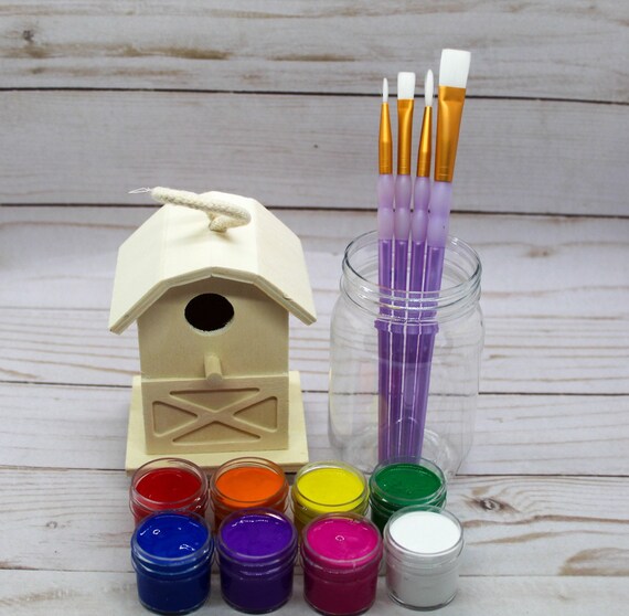 Mini Barn Birdhouse Paint Kit (Personalized)