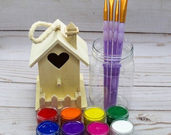 Mini Dream House Birdhouse Paint Kit