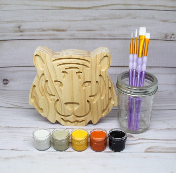 Wooden Tiger Paint Kit