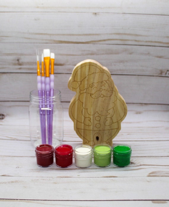 Wooden Santa Decoration Paint Kit