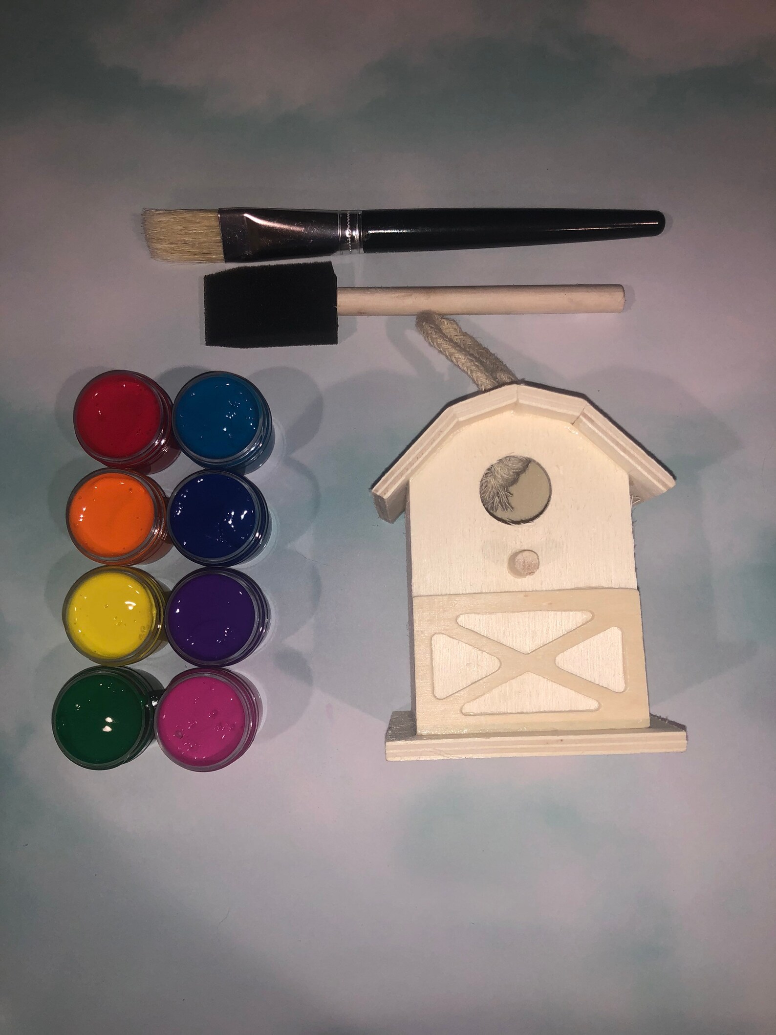 Paint Your Own Mini Birdhouse Kit Etsy
