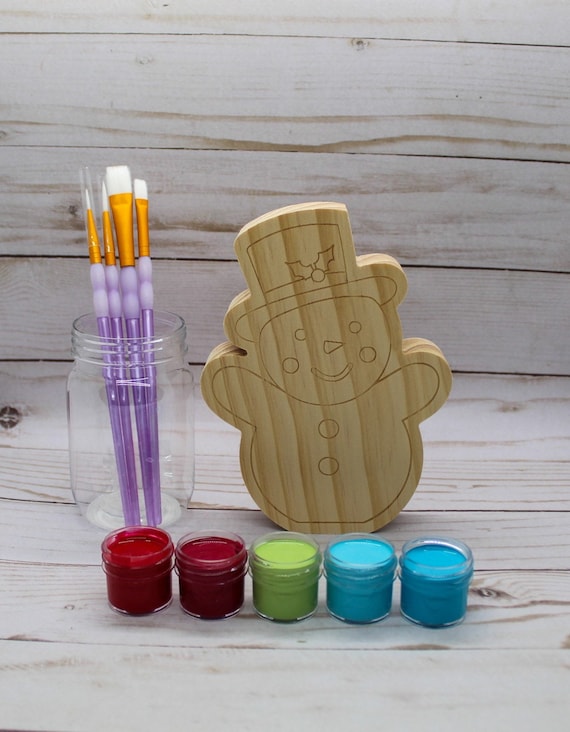 Wooden Snowman Decoration Paint Kit