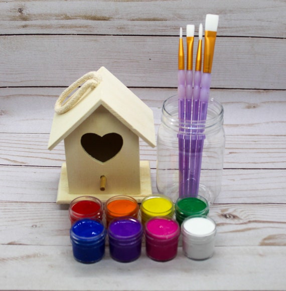 Mini Heart Birdhouse Paint Kit (Personalized)