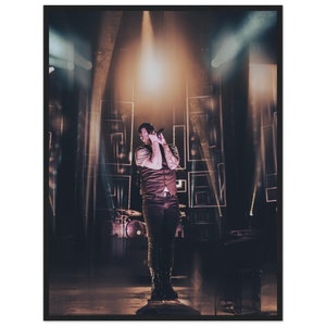 Poster incorniciato in legno di carta opaca premium "BRENT SMITH" "SHINEDOWN"