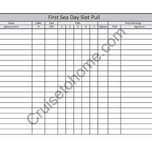 Cruise Facebook slot pull tracking sheet.