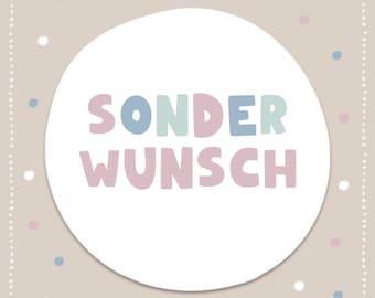 Sonderwunsch Betrag