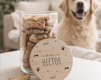 Regalo personalizzato per cani, barattolo per dolcetti, proprietario di cani, snack per cani, amante dei cani, un piccolo gesto d'amore