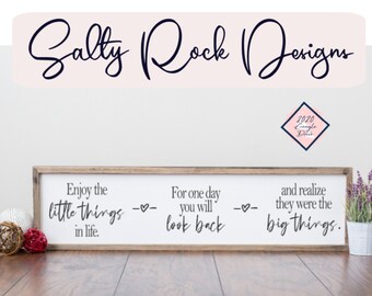 The Little Things Are The Big Things SVG, Cricut, Silhouette, Family SVG, Memories SVG, Great for wooden signs, stencils, decals, etc.