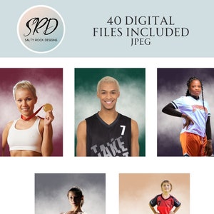 40 Fog Digital Background Bundle, Sports Background, smoke overlay,Basketball, Softball, Football, Tennis & Soccer Posters, Smoke Background