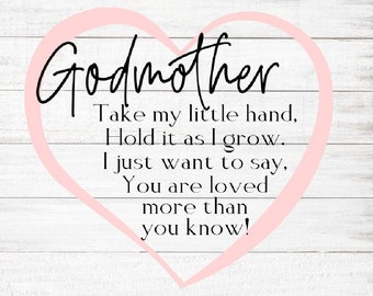 Godmother SVG, Godmother gift, Mother's Day gift, godparents svg, godmother download, gift for Mother's Day, godmother svg file