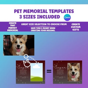 Pet memorial printable, Editable pet memorial file, Editable Pet Memorial, Pet loss download, Digital Pet Memorial, Pet Loss, Pet Printable