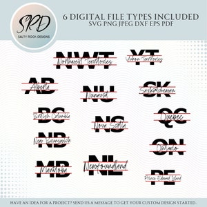 Canada Svg, Canada Home svg, Canadian Provinces svg, Cricut Digital Files, Canadian Territories Cut,Canada Digital Files, 13 digital designs