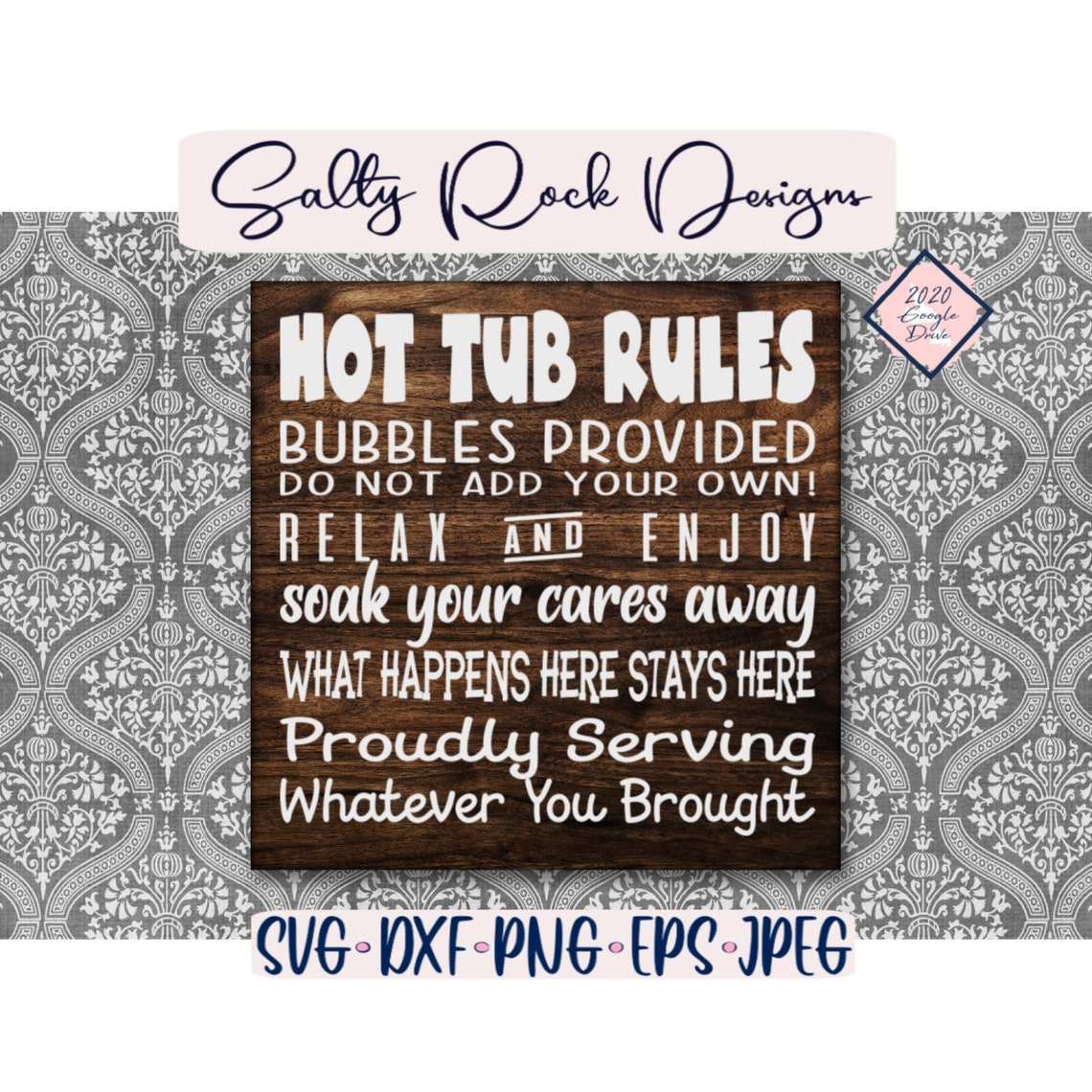 Hot Tub Rules Svg Hot Tub SVG Cricut Silhouette Digital Etsy