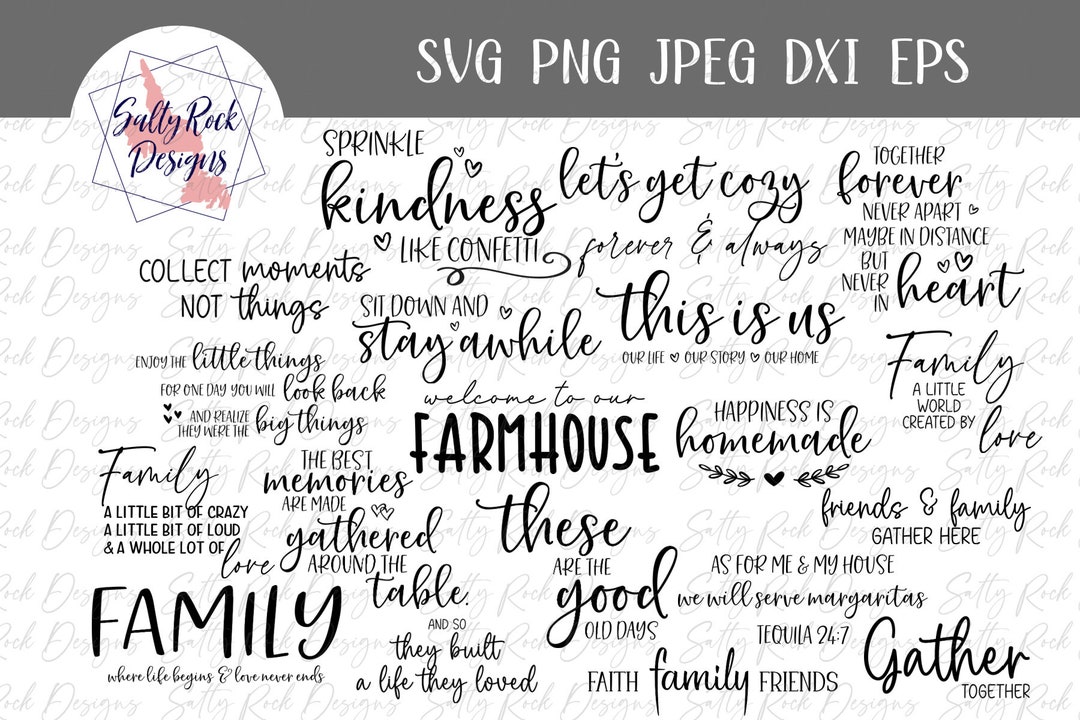 Farmhouse Sign Bundle | Family Sign Svg Bundle | Farmhouse Quotes Svg ...