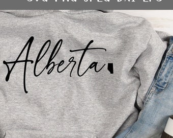 Alberta Svg, Alberta cut file perfect for shirts and hoodies, province of Alberta digital download, canadian province cut file, alberta sign