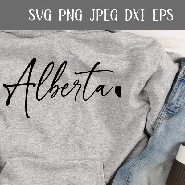 Alberta Svg, Alberta cut file perfect for shirts and hoodies, province of Alberta digital download, canadian province cut file, alberta sign