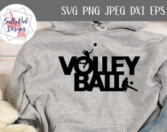 Volleyball SVG | Volleyball hoodie svg | Volleyball decal svg | team sports svg | volleyball silhouette svg | volleyball player svg