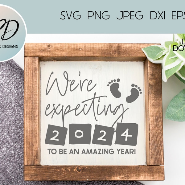 Expecting 2024 Svg Etsy UK