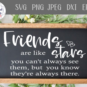 Amigos Verso Svg, Amigos firman svg, Amigos son como estrellas svg, Amigos citan svg, Amigos regalo svg, Amigos cortan archivo, Amigos diciendo svg