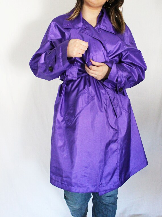 Vintage purple spring trench coat