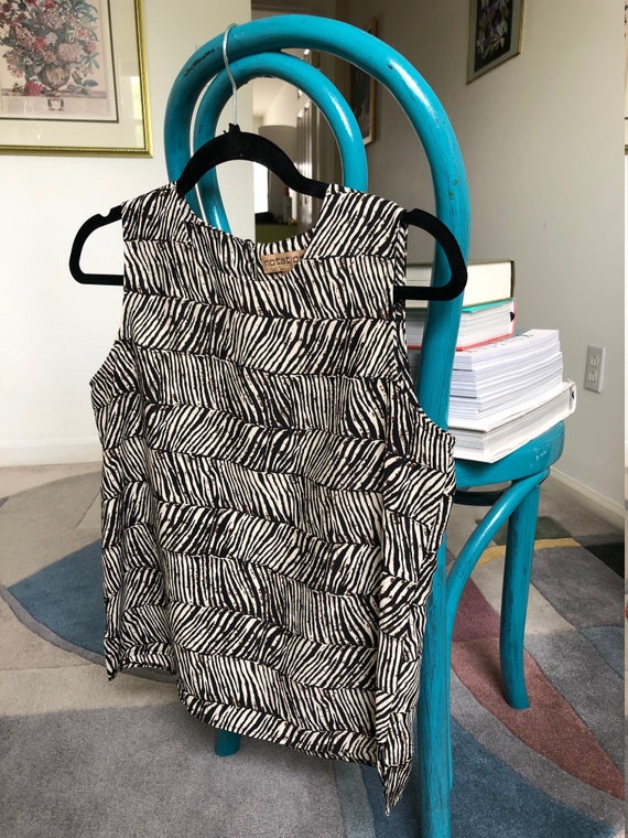 Vintage zebra print tank top