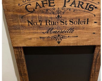 Chalk board/ large Rustic Menu board/ cafe board / kitchen menu chalkboard  vintage look handmade bespoke from 100% recycled pallet wood