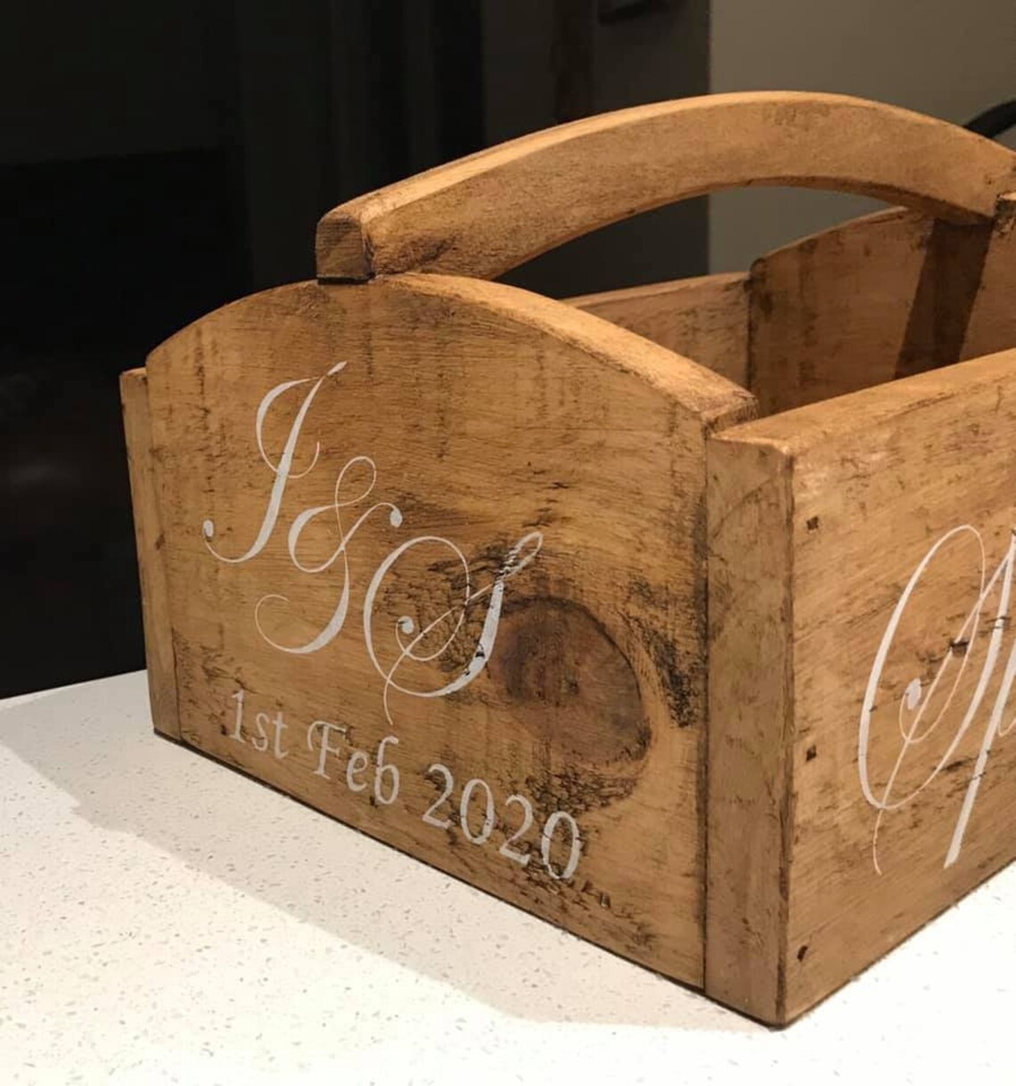 Wedding confetti box Rustic handmade from 100 recycled wood Etsy