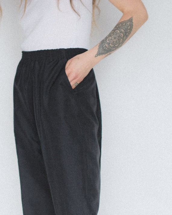 Vintage 90s grey high waisted trousers | cigarette