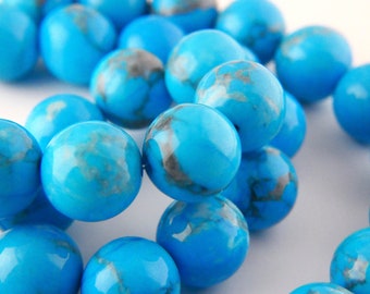 Turquoise Magnesite Beads 12mm