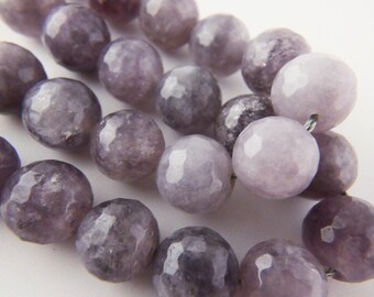 Gray Quartz Faceted Beads 12mm (on a string)