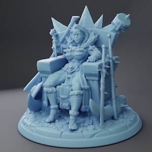 Orc Queen Throne | Fantasy Miniature | DnD Miniature | Tabletop | Twin Goddess