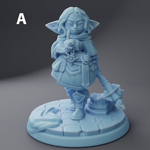 Holly, the Goblin Cleric | Pinup | Fantasy Miniature | Available in 32mm,54mm,75mm Scales | DnD Miniature | Tabletop | Role Playing
